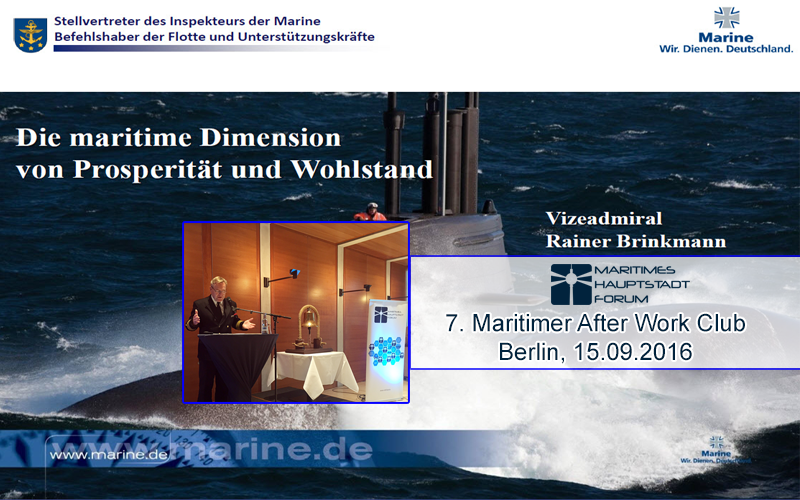 7. Maritimer After Work Club 2016 vom Maritimen Hauptstadt Forum Rainer Brinkmann